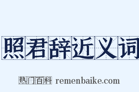 照君辞近义词是什么意思的图片